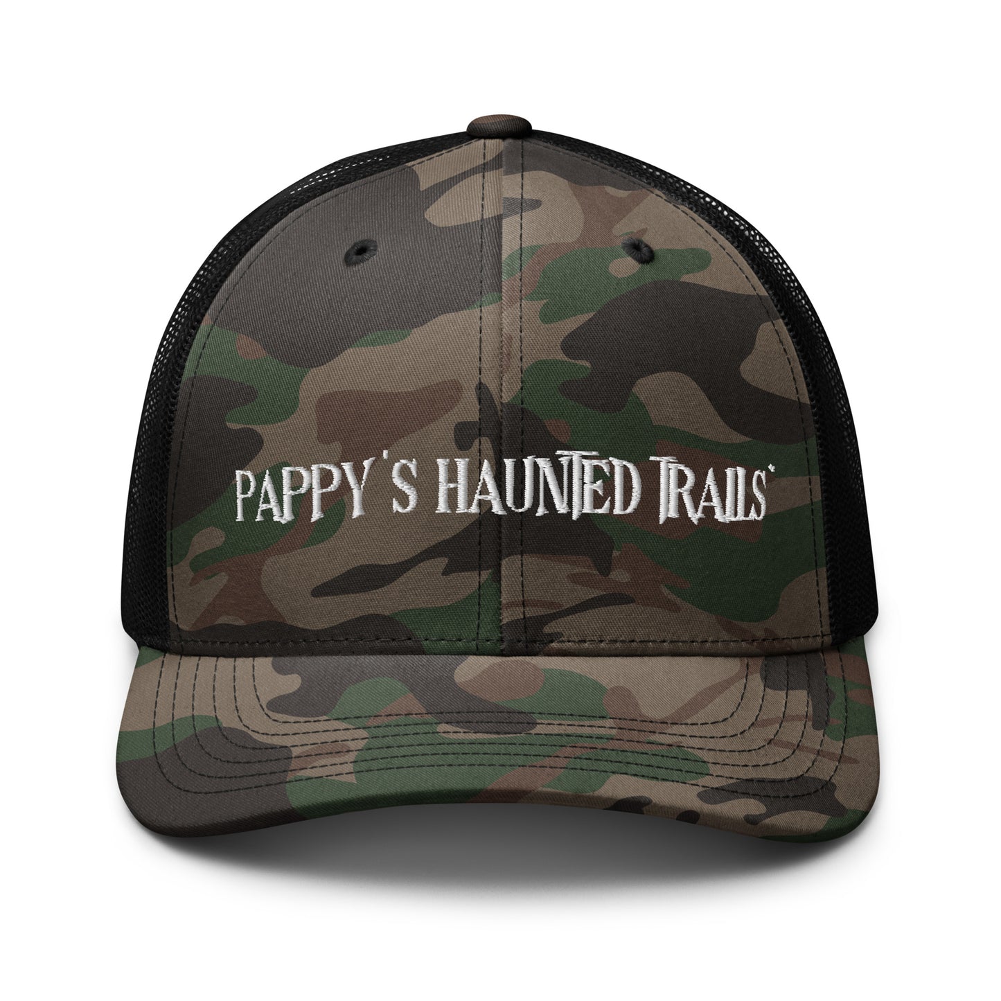 Pappy's Haunted Trails Camouflage trucker hat